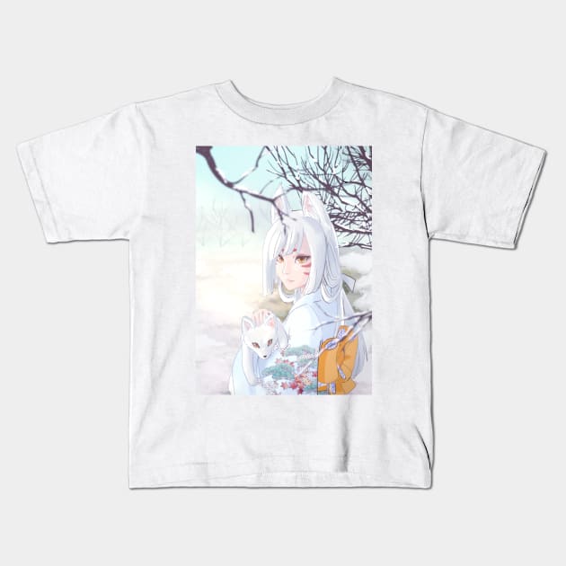 Yakusoku - Winter Kids T-Shirt by mamemomo